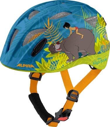 ALPINA XIMO дитячий велосипедний шолом з LED, легкий і міцний, Jungle Book, глянцевий, 45-49 см
