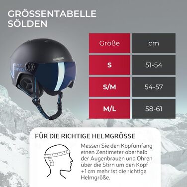Лижний шолом Black Crevice Sölden з візором, у пілотному стилі, унісекс, дихаючий, регульований розмір S/M (54-57 см), білий карбон матовий/чорний, для лиж та сноуборду