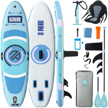Надувний SUP дошка Niphean для SUP-серфінгу та йоги, 305 см, для початківців, з фіном StabilTrac