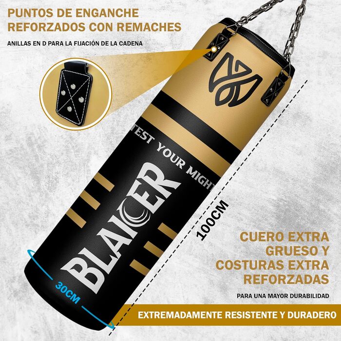 Комплексний боксерський набір для дому: боксерський мішок, рукавиці, бандажі, скакалка, кріплення та сумка - BLAICER