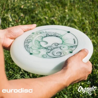 Фрізбі Ultimate Eurodisc 175г Nightglow (27,5 см, зелений) - Спортивний диск, що світиться в темряві