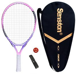 Тенісний racket Senston 19/23/25 з сумкою, Overgrip та демпфером вібрації, рожевий (19 дюймів)