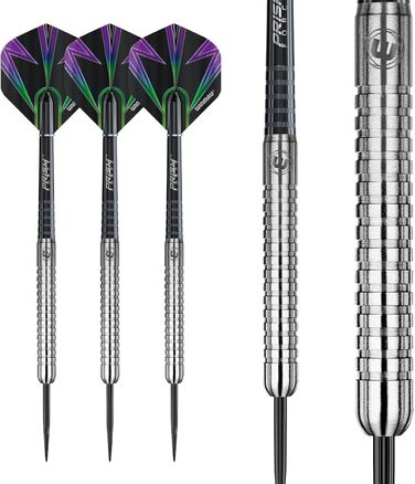 Дротики Winmau Foxfire Profi Wolfram Steeltip з наконечниками, набір з оперенням і стрижнями