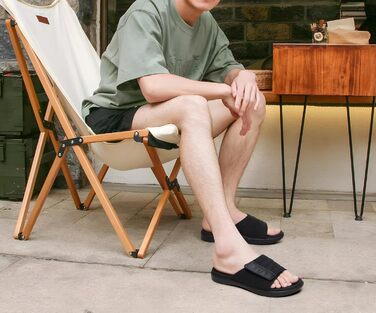 Чоловічі сандалі ONCAI з регульованими ремінцями, відкритим носком та підтримкою склепіння стопи, розмір 47 EU, чорні