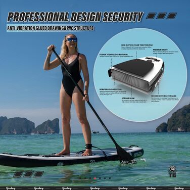 Надувний SUP-борд TIGERXBANG Defender-Pro, 320 см, чорний