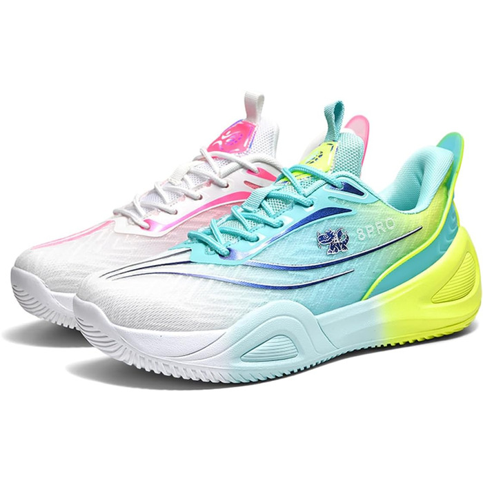 Баскетбольні кросівки TBJ для чоловіків та жінок. Зручні спортивні кросівки для тренувань, не слизькі, зносостійкі, білий колір. Розмір 45 EU