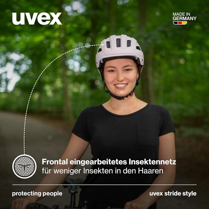 Велосипедний шолом uvex Stride Style універсальний, міцний, з індивідуальним регулюванням розміру, безпечний та багатофункціональний