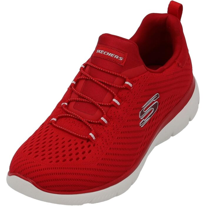 Кросівки жіночі Skechers 149036-BKLB (39 EU, червоні, сітка з білою обробкою)