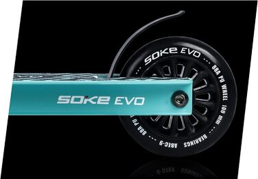 Трюковий самокат SOKE Evo для скейтпарку, ABEC-9, PU-колеса 88A, Y-руль, алюмінієва дека, блакитний