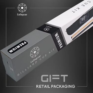 Набір для більярду Collapsar: 2 киї, 147.3 см, 19 ounce (чорний)