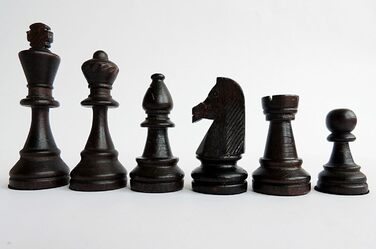 Преміум шаховий набір Großartig Tournament No.6, шахи Staunton 54 см, махагоні та клен, дерев'яна шахівниця, для турнірів і домашнього використання