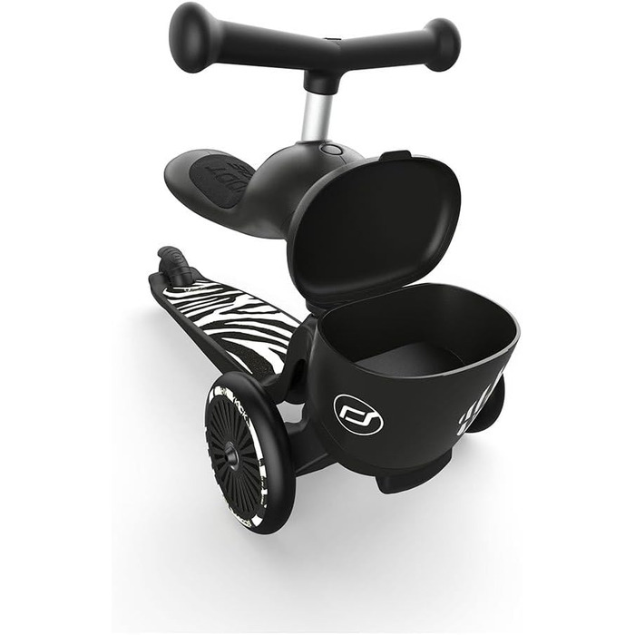 Біговел Scoot & Ride Highwaykick 1 Lifestyle з сидінням та кошиком (зебра)