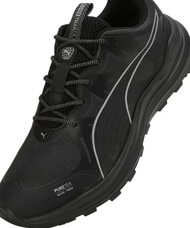 Кросівки для бігу PUMA Reflect Lite Trail PTX, унісекс, 37.5 EU, чорний/срібний/темно-сірий