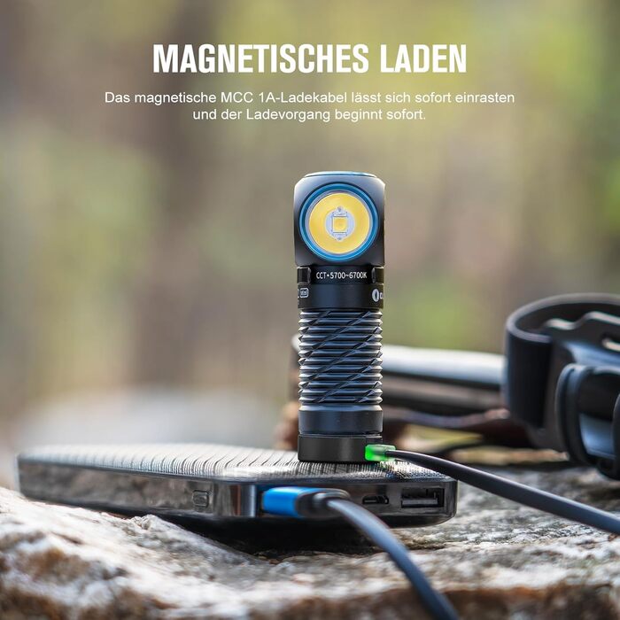 Ліхтар налобний Olight Perun 2 Mini LED 1100 люмен, 150 метрів, USB, червоне світло, 5 режимів, водонепроникний, для кемпінгу, чорний