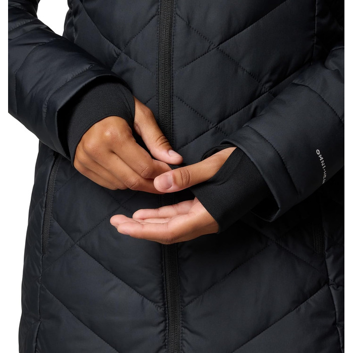 Жіноча зимова куртка-пальто Columbia First Generation Heavenly Long Hooded Jacket, чорна, розмір L