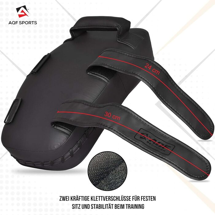 Набір боксерських подушок Pratzen Maya-Leder Curved (пара, чорний) для боксу, кікбоксингу, муай-тай, карате та MMA