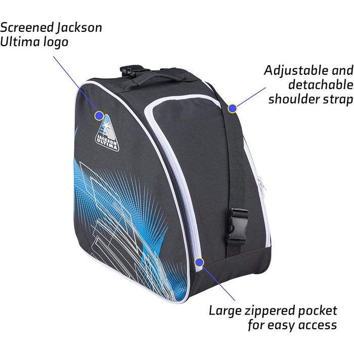 Сумка для ковзанів Jackson Ultima | Якість Olympian | Чорний/Синій, один розмір