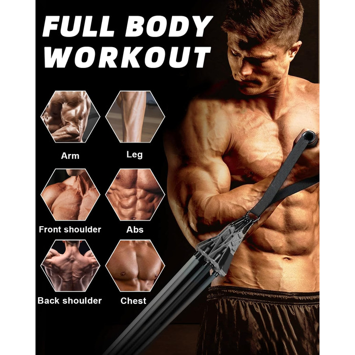 Набір фітнес-гумок 6 шт., гумки для фітнесу з 6 рівнями опору 270 LBS, з дверними фіксаторами, ручками, кісточками, ідеально підходить для нарощування м'язів, пілатесу, фізіотерапії для домашнього спортзалу та тренувань на відкритому повітрі