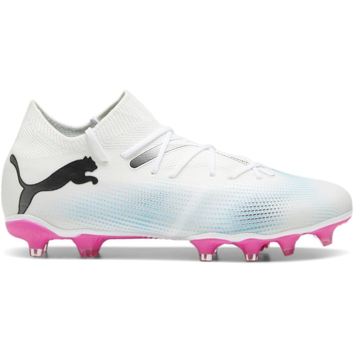 Жіночі футбольні бутси PUMA Future 7 Match Firm для штучного покриття (41 EU, Puma White/Puma Black/Poison Pink)