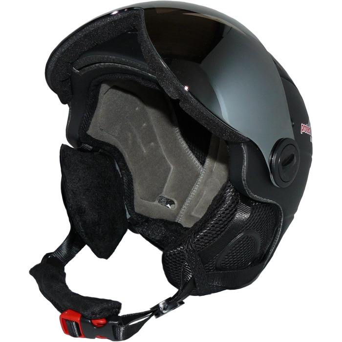 Лижний шолом protectWEAR MS95 чорний матовий з двома відкидними візорами