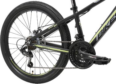 Дитячий гірський велосипед BIKESTAR 24 дюйми, алюмінієва рама, 21 швидкість Shimano, дискові гальма, для дітей від 9 років, синій