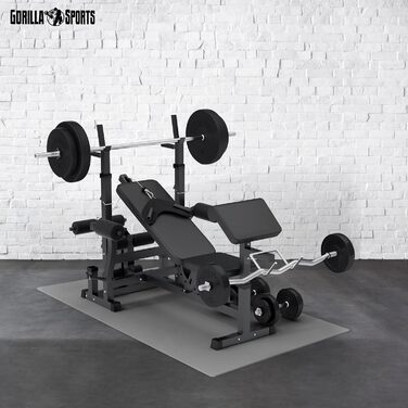 GORILLA SPORTS захисні мати EVA, 6 шт, 60x60x1,2 см, антиковзкі, для фітнесу, підлоги, спортзалу, басейну, з крайками, вибір кольору