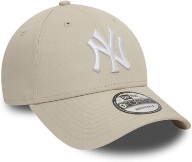Кепка New Era New York Yankees MLB League Essential 9Forty, бежево-біла, універсальний розмір