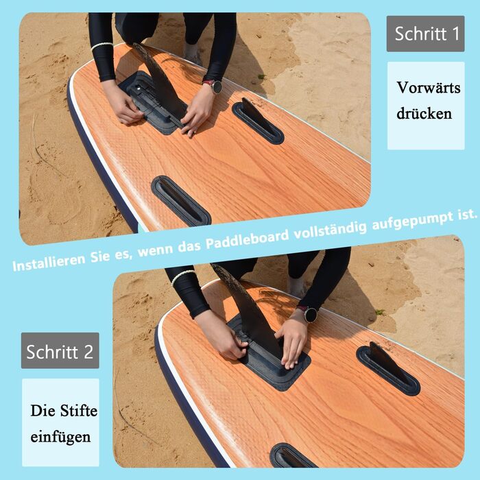 Надувний SUP дошка CASSILANDO Stand Up Paddle Board 335 см з аксесуарами та сумкою для перенесення, для йоги, риболовлі, серфінгу, підходить для дорослих та підлітків, з імітацією текстури дерева, колір м'ятно-зелений