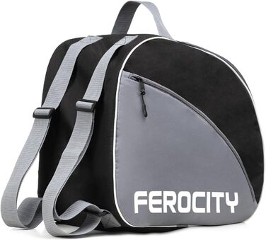 Набір Ferocity Premium для гірськолижного спорядження: сумка для лиж, черевиків, шолома та палиць [053] сірий - чорний