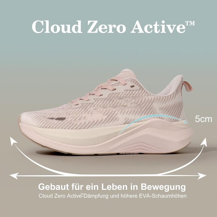 Жіночі кросівки Hawkwell Cloud Zero Active Cushion: дихаючі, для тенісу, ходьби, фітнесу, занять у залі, повсякденного носіння, 40 EU, Бежевий