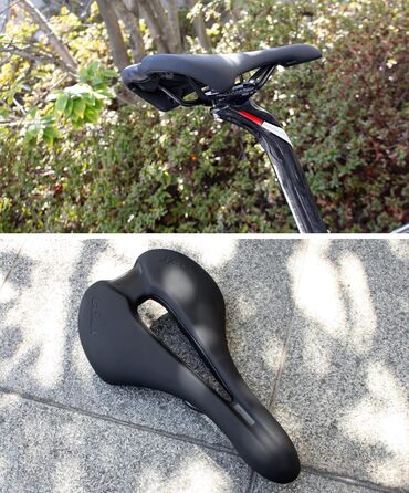 Велосипедне сідло GORIX GX-SA345, короткий ніс, легке, широке, зручне, для MTB та шосейного велосипеда
