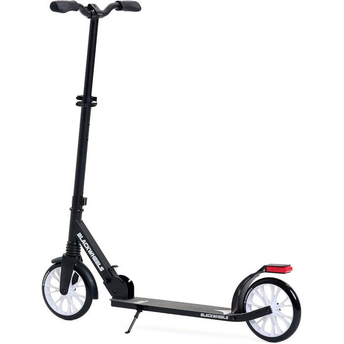 Самокат міський BLACKWHEELS Zoom City-Scooter 200мм, алюмінієвий, з амортизатором, складаний, регульований кермо, чорно-білий