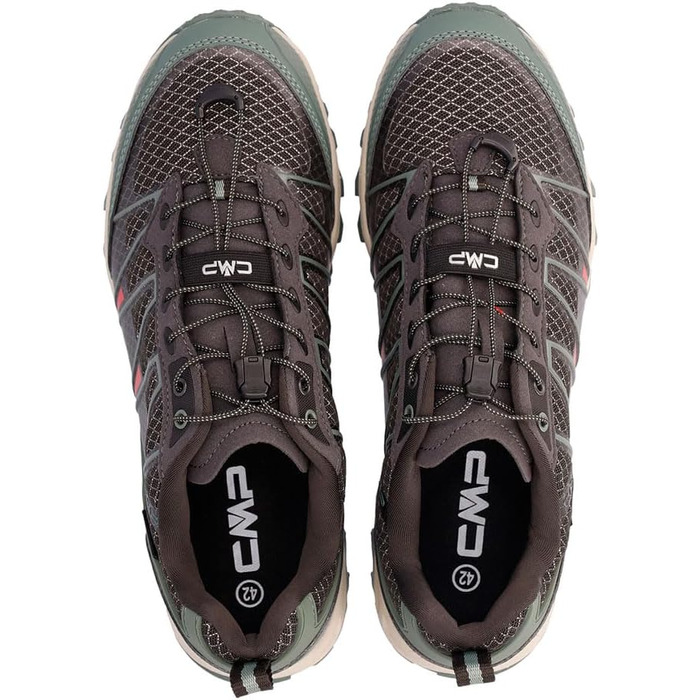 Чоловічі трекінгові кросівки CMP Altak WP для бігу, 44 EU, Piombo Trek Green Ferrari