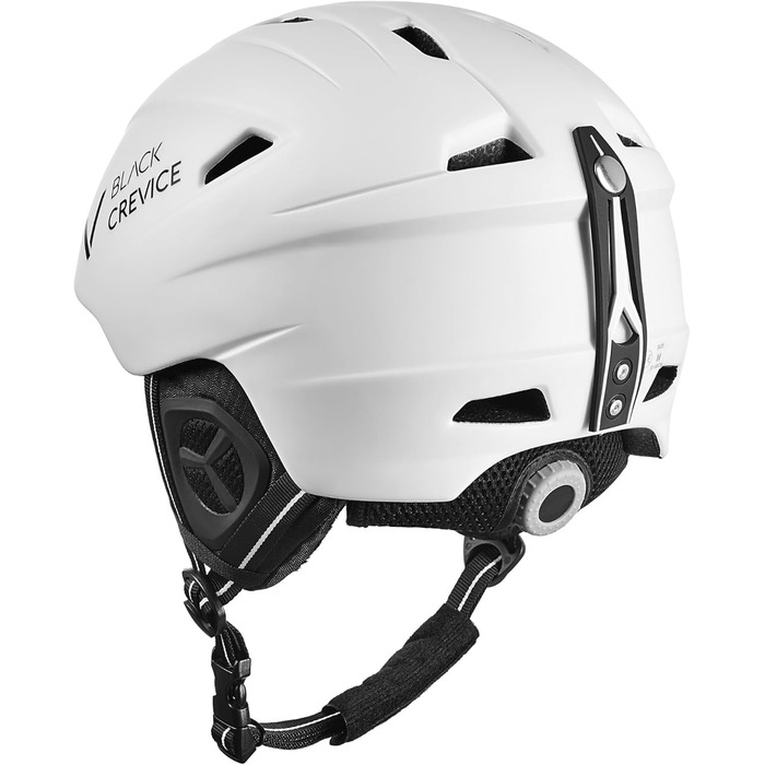 Шолом гірськолижний BLACK CREVICE Streif I - білий карбон матовий/чорний (S 55-56 см)
