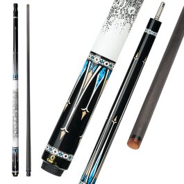 Білярдний кий Konllen CUE-X карбоновий з шкіряною обмоткою, 147 см, 12.5 мм - професійний кий для пулу