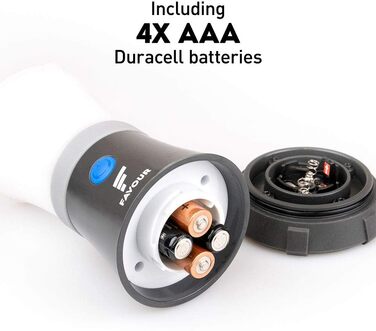 LED кемпінговий ліхтар IPX7, водонепроникний, плавучий, ударостійкий, портативний, на батарейках, 4 режими освітлення (вкл. SOS), вбудований карабін, легкий та компактний