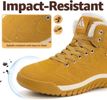 Черевики зимові жіночі Mishansha Herren, утеплені, снігоступи, зимові черевики, розмір 36-48 EU (40 EU, теплий жовтий)