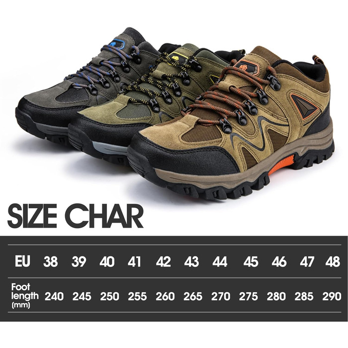 Чоловічі трекінгові черевики для хайкінгу та трейлраннінгу, Outdoor, 38-48 EU, Колір: Коричневий