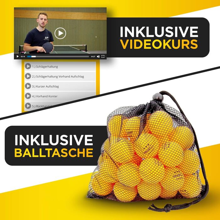 М'ячі для настільного тенісу Premium 3 зірки (42 шт) - ITTF стандарт, для вулиці, з відео-інструкцією