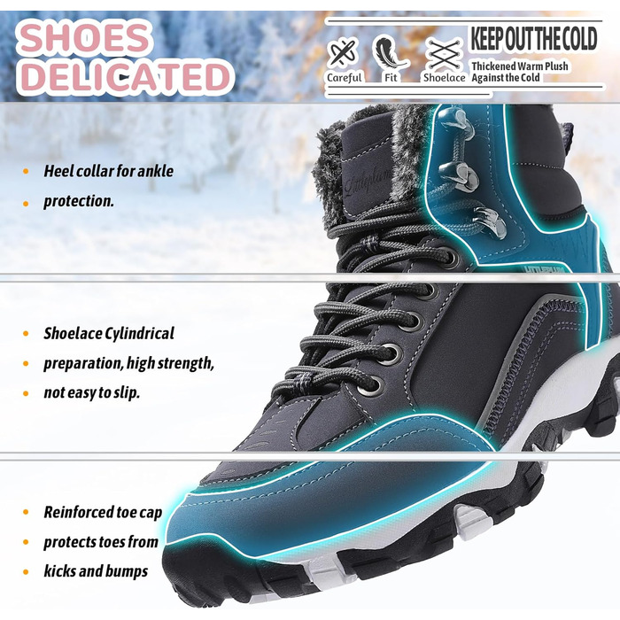 Чоботи зимові жіночі Littleplum, утеплені, для трекінгу, синього кольору (41 EU)