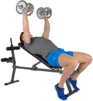 Різнофункціональна лава для преса та жиму Hammer Ab Bench Perform One, антрацит/чорний, 160 x 32 x 119 см