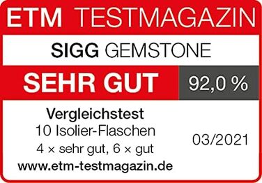 Термос SIGG Gemstone IBT з чашкою, ізольована питна пляшка, герметична, легка, BPA-free, нержавіюча сталь 18/8, об'єм 0,5/0,75/1,1 л