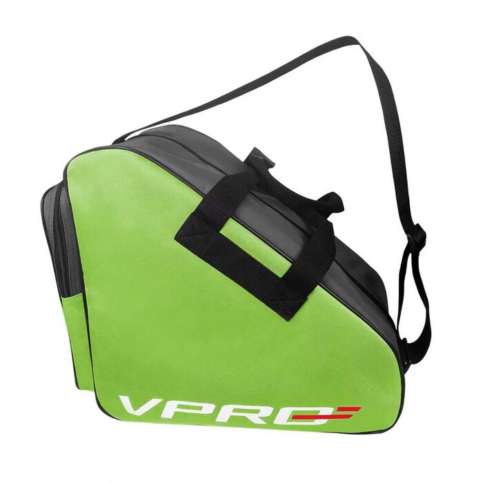 Сумка для ковзанів VPRO: для ковзанів на льоду, роликів, інлайнів. Зручна сумка з ремінцем та блискавкою. Зелена.