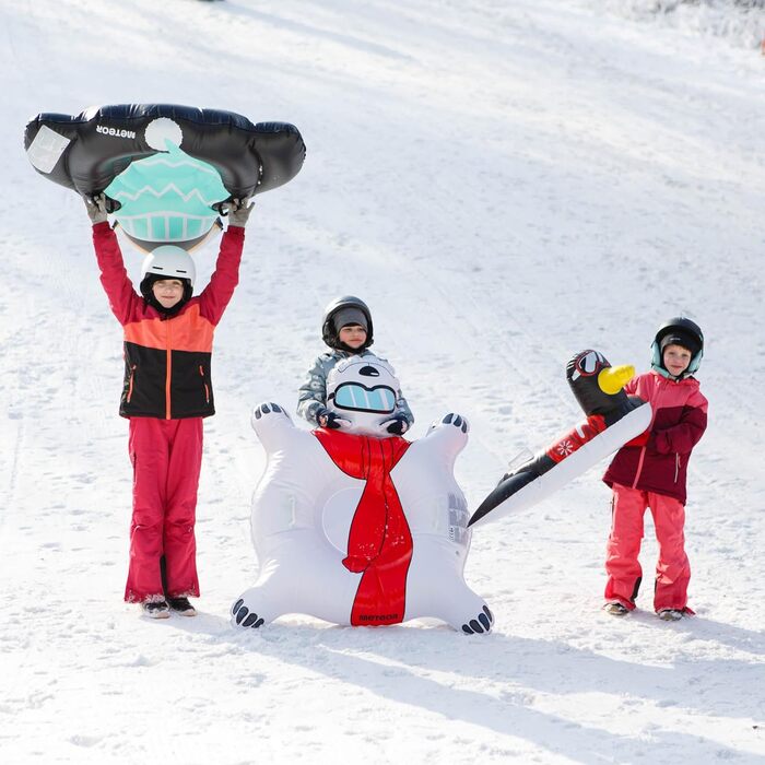 Надувний сніговий сніговик-пончик, сніговий рожок, іграшка для снігу для дорослих та дітей, сімейний відпочинок на свіжому повітрі, катання на снігу після катання на лижах або сноуборді (Пенгвін)