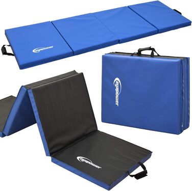 Складаний гімнастичний мат EYEPOWER 200x60 см, товщина 5 см – м'який мат для акробатики, йоги, дитячих занять, домашнього та вуличного використання