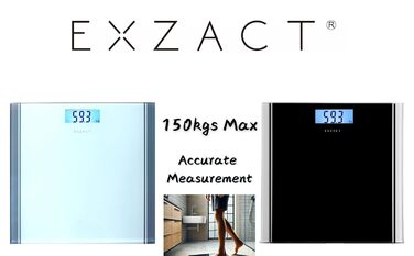 Цифрова вага для тіла та аналізу жиру Exzact з підключенням до APP (iOS & Android) - Bluetooth - Максимальне навантаження 180 кг - kg/st/lbs - Електронна вага