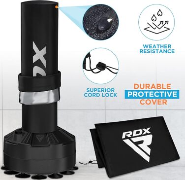 Дитячий боксерський мішок RDX 4 фути з підставкою, рукавички для тренувань, MMA, кікбоксинг, бокс, єдиноборства, муай-тай, білий