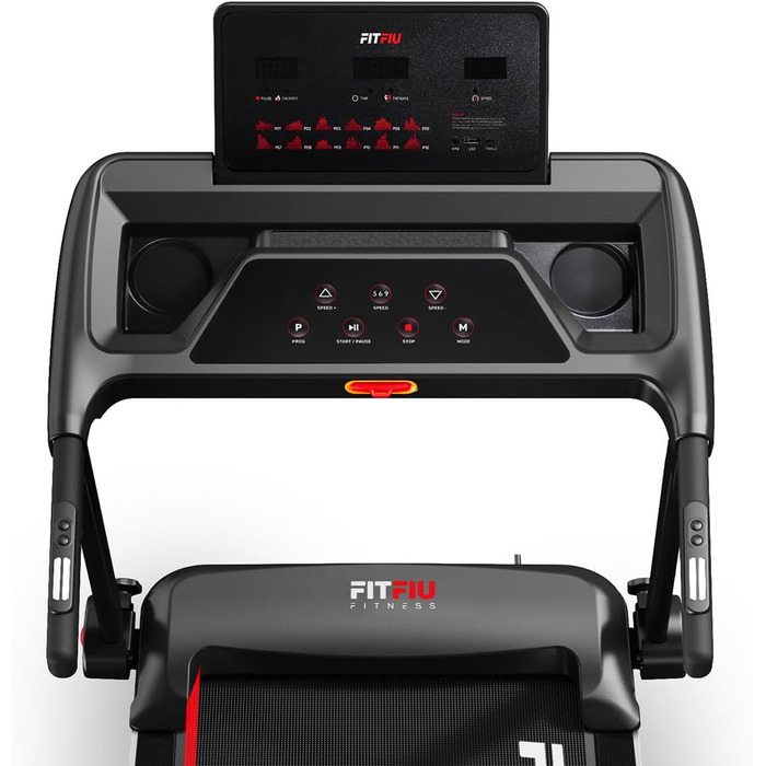 Складана бігова доріжка FITFIU Fitness 4 в 1 з нахилом 9%, швидкістю до 14 км/год, підтримкою APP, датчиком пульсу та тримачем для планшета, компактна Walking Pad MC-160