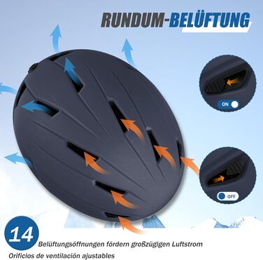 Шолом для лижного спорту та сноуборду Skihel Kit з маскою, білий (темно-синій, L), UV400, PC-шкірка, регульований, унісекс