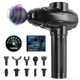 Масажер для м'язів: пістолет для масажу з 10 насадками, 30 швидкостей, для спорту та реабілітації